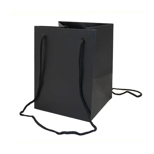 Hand Tied Bag Black 19x25cm