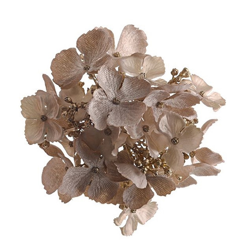 Hydrangea With Clip Champagne 12Cm