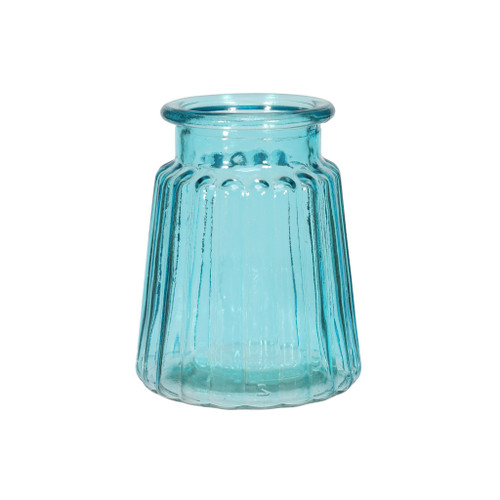 Oscar Vase - Blue - Assorted Designs - 12cm