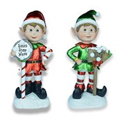 Elf Resin Ornament LED 2 Assorted colours Red and Green 41cm