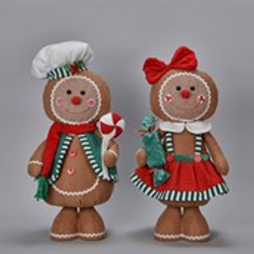 Gingerbread Boy and Girl Standing 2 Asst 53cm