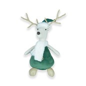 Sitting Reindeer white and green 40cm