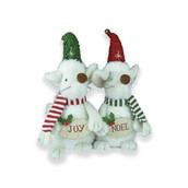 Mouse holding board 2 asst Joy or Noel 40cm 