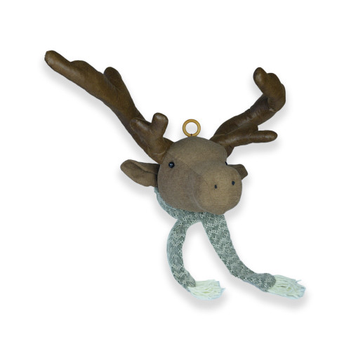 Reindeer head with green scarf 40cm