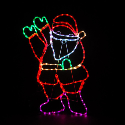 Santa Waving hand light up sign 86cm