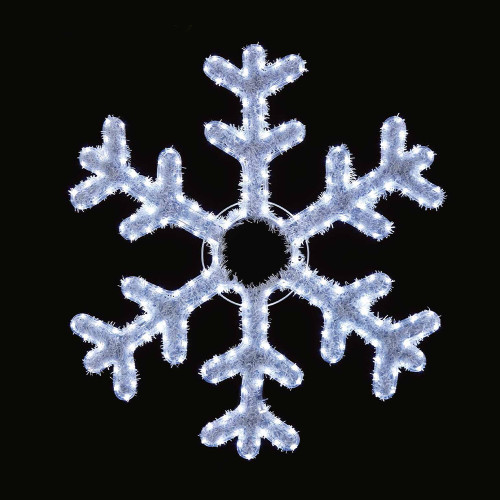 Tinsel snowflake light up sign 94cm