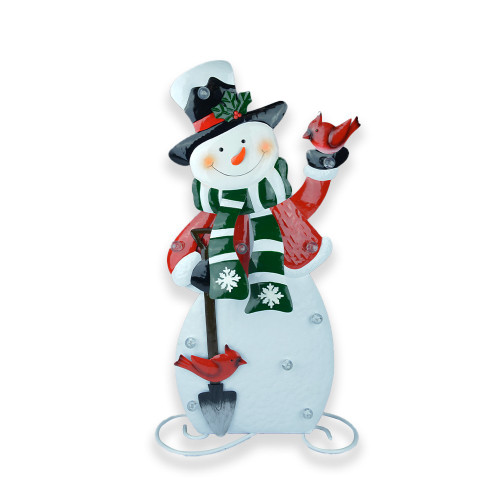 Metal Snowman with Lights 60cm Battery Operated