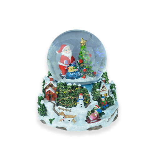 100mm Globe Poly Resin Snow Scene Village