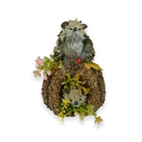 Hedgehog with baby in nest Ornament 14x14x20cm