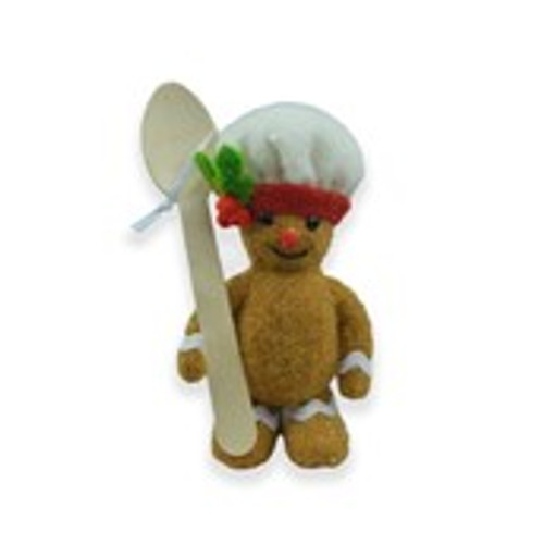 Hanging Gingerbread Decoration with spoon H16xW8xD5.5cm