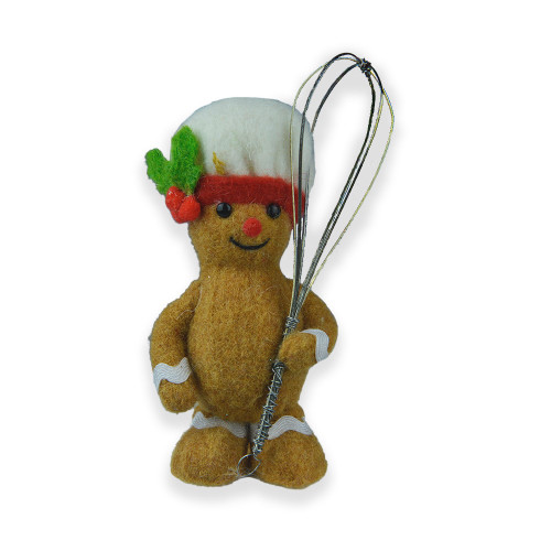 Hanging Gingerbread Decoration with whisk 8x5.5x16cm