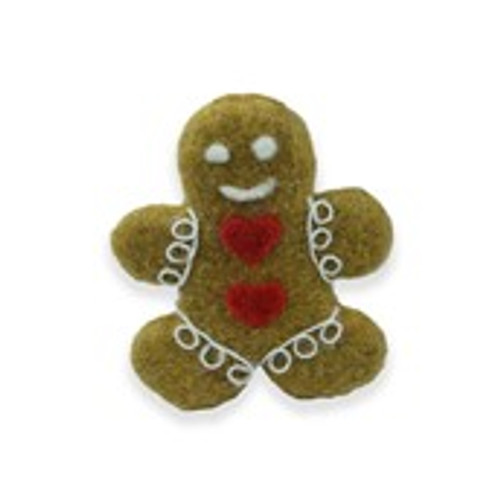Gingerbread Decoration with Heart Buttons 10x8.5x1cm