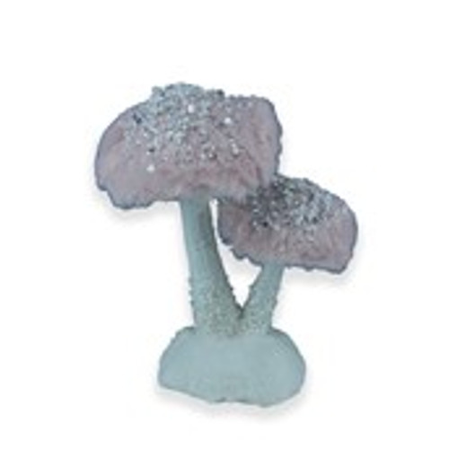 Mushroom decoration pink and white 16x10x20cm