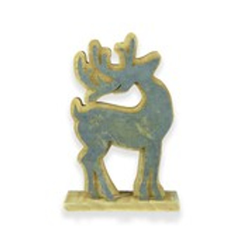 Wooden and Iron Deer with antlers and 17 LED 15x6x22.5cm