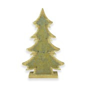 Wooden and Iron Christmas Tree with 18 LED 22.5x6x35cm