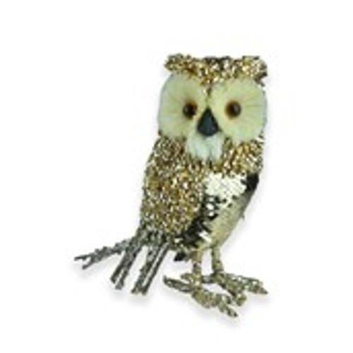 Owl Gold 15x10x19cm