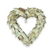 Wooden Heart Natural 40x22x11cm