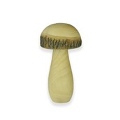 Wooden Mushroom Natural Polish 10x10x20cm