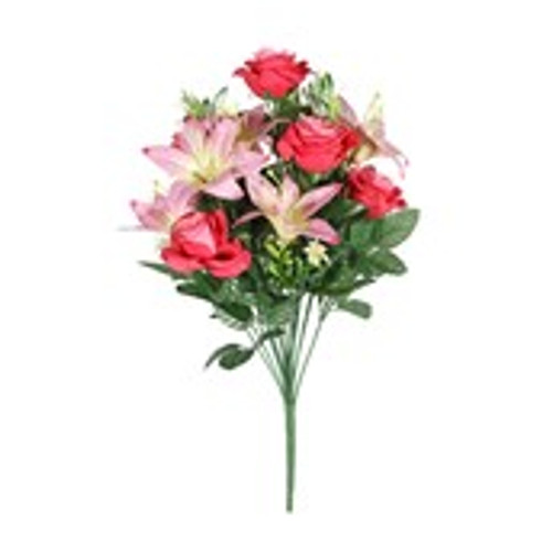 Pembroke Open Rose Lily Mixed Bunch -Pink