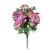 Pembroke Open Rose Lily Mixed Bunch - Purple