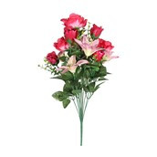 Pembroke Rose Lily Mixed Bunch - Cerise