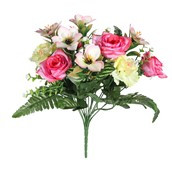Pembroke Rose and Fern Mixed Bunch - Dark Pink
