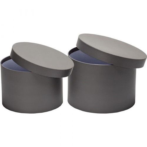 Set of 2 Hatboxes - Grey - No Liner