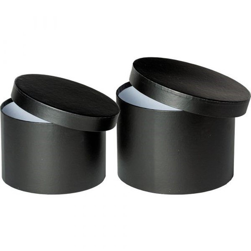 Set of 2 Hatboxes - Black - No Liner