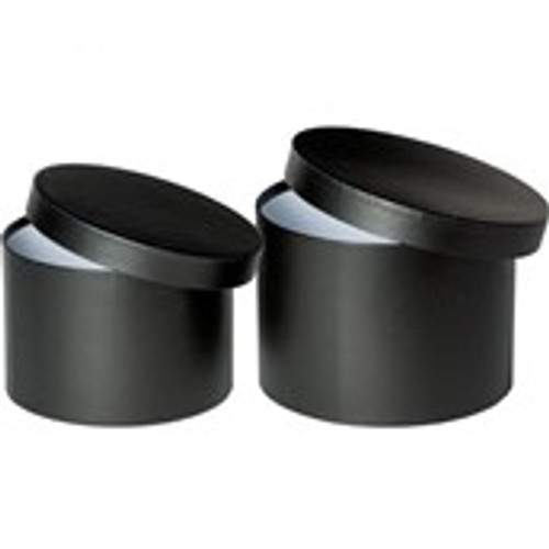 Set of 2 Hatboxes - Black - No Liner