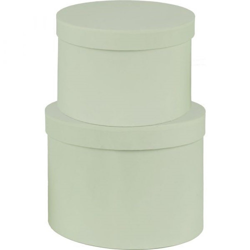 Set of 2 Hatboxes - Green - No Liner