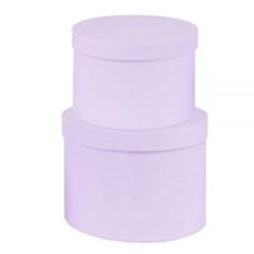 Set of 2 Hatboxes - Lilac - No Liner