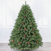 Luxury Artifical Balmoral Pinecone Tree 7ft