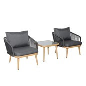 Bistro Set 2 Occasional chairs and low table Chairs:70x74x67cm Table:45cm Square