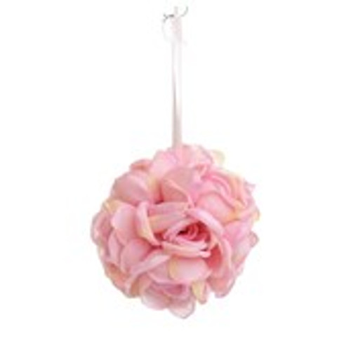 5" Rose Ball Hanger Pink