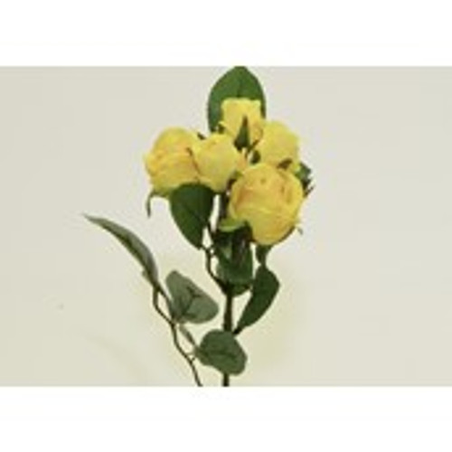 37cm Rose x5 Spray Dark Yellow