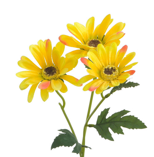 42cm Gerbera Spray x3 Yellow