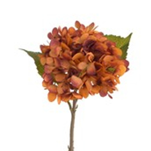 48cm Hydrangea Spray Brown