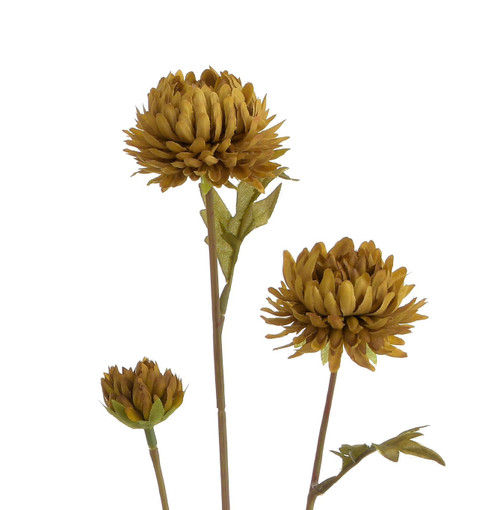 70cm Mum Spray x 3 Green