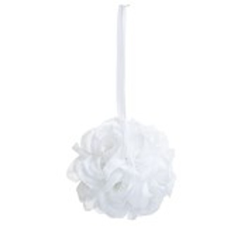 5" Rose Ball Hanger Cream