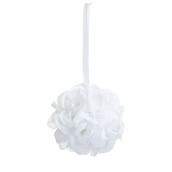 5" Rose Ball Hanger Cream