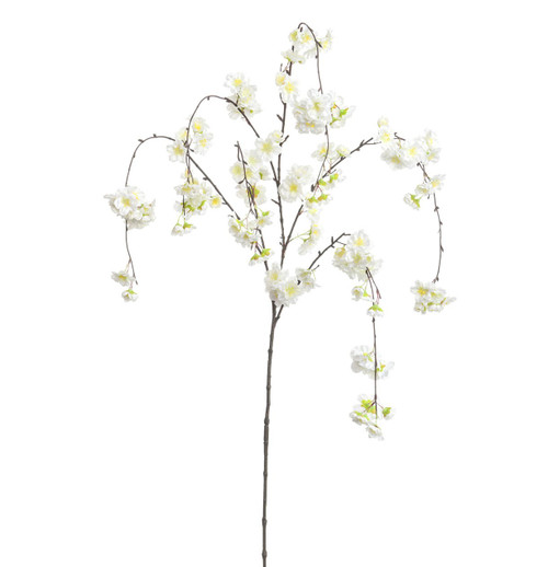 60" Cherry Blossom Spray White