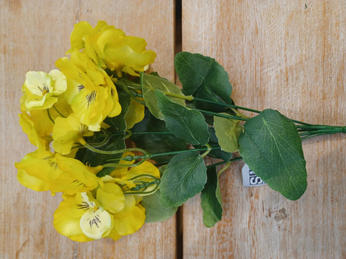 30cm Pansy Bush x7 Dk Yellow