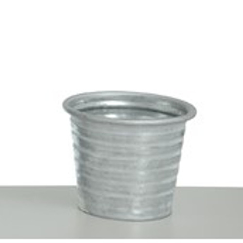 14cm Metal Pot Silver