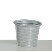 14cm Metal Pot Silver