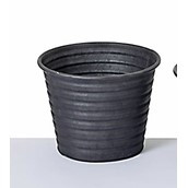 18cm Metal Pot Black