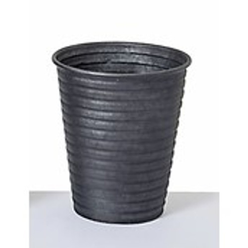 30cm Metal Pot Black