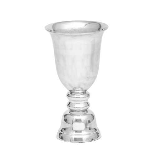 42cm Aluminium Flower Vase Silver
