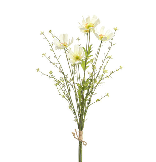 53cm Cosmos/Grass Bundle Cream