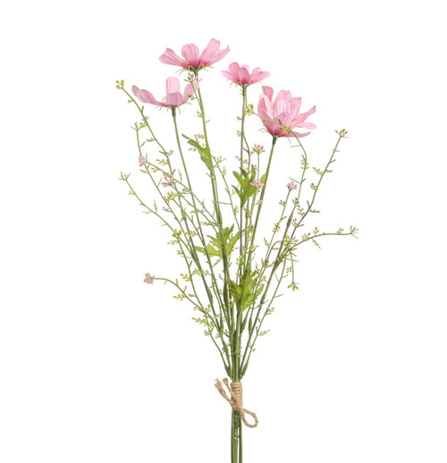 53cm Cosmos/Grass Bundle Pink