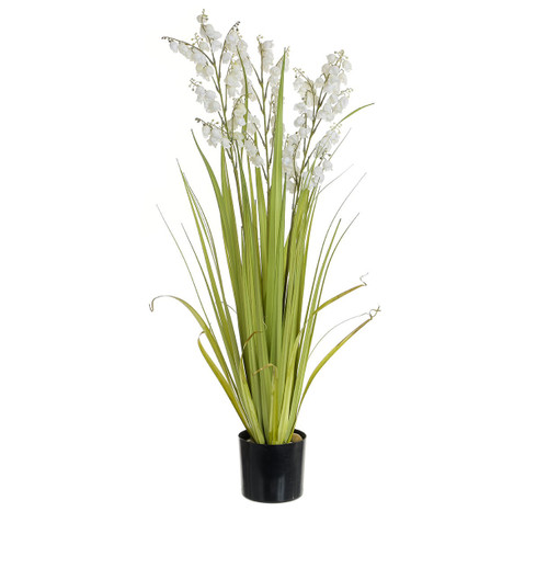 92cm Bellflower Grass Pot Cream